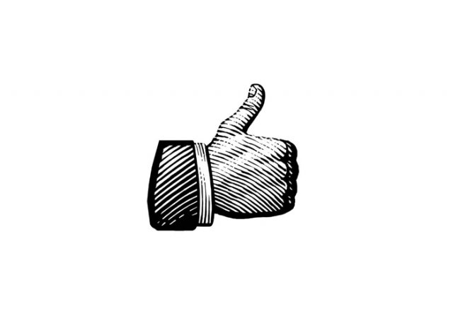 Thumbs-up-woodcut